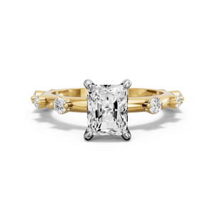Image for Radiant Four Prong Ring with Floating Station band