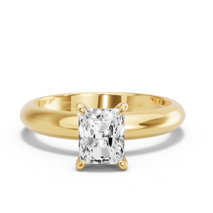 Image for Radiant Four Prong Ring with Knife Edge Solitaire band