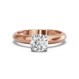 Image for Round Four Prong Ring with Knife Edge Solitaire band