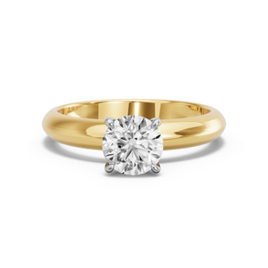 Image for Round Four Prong Ring with Knife Edge Solitaire band