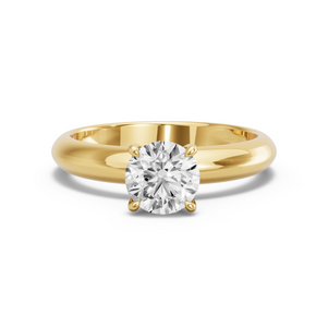 Image for Round Four Prong Ring with Knife Edge Solitaire band