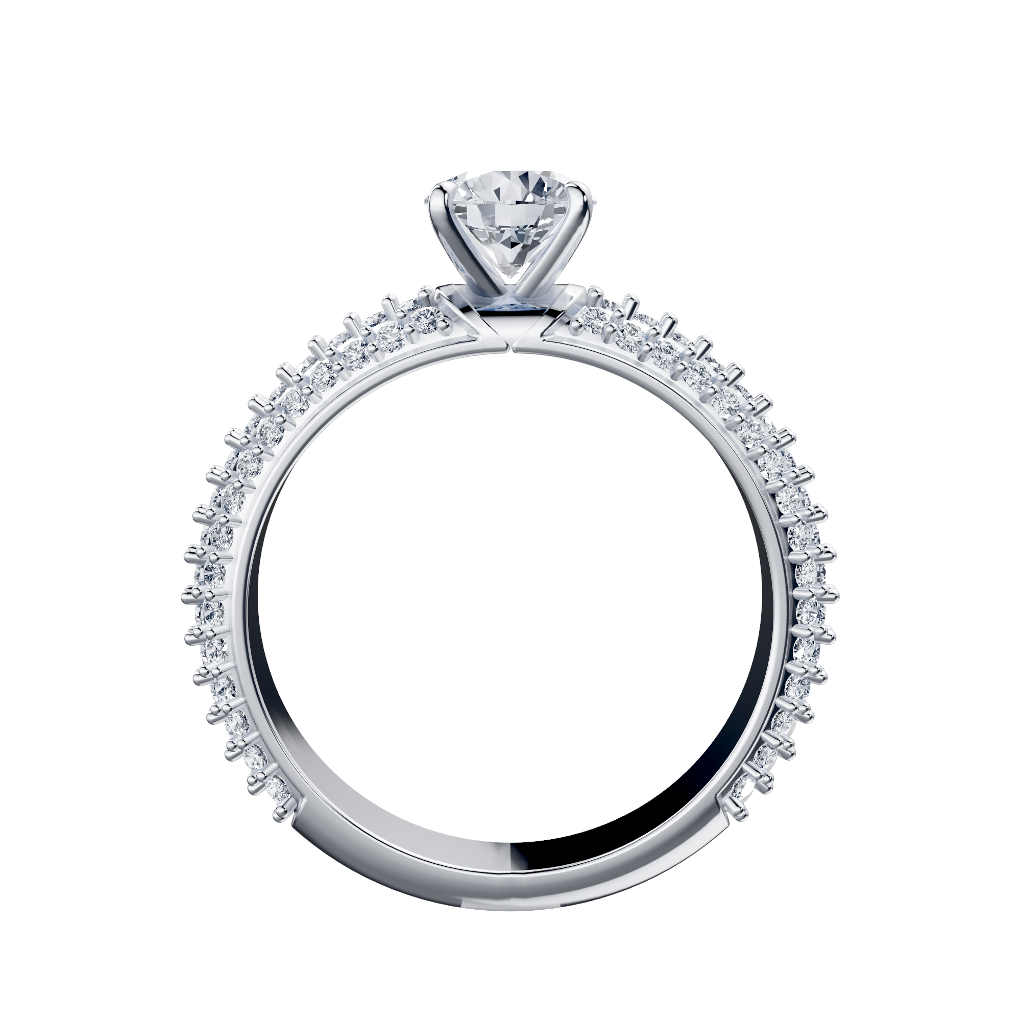 Image for Diamond Ring ROUND / 4-PRONG / Solitaire / 14K Yellow Gold