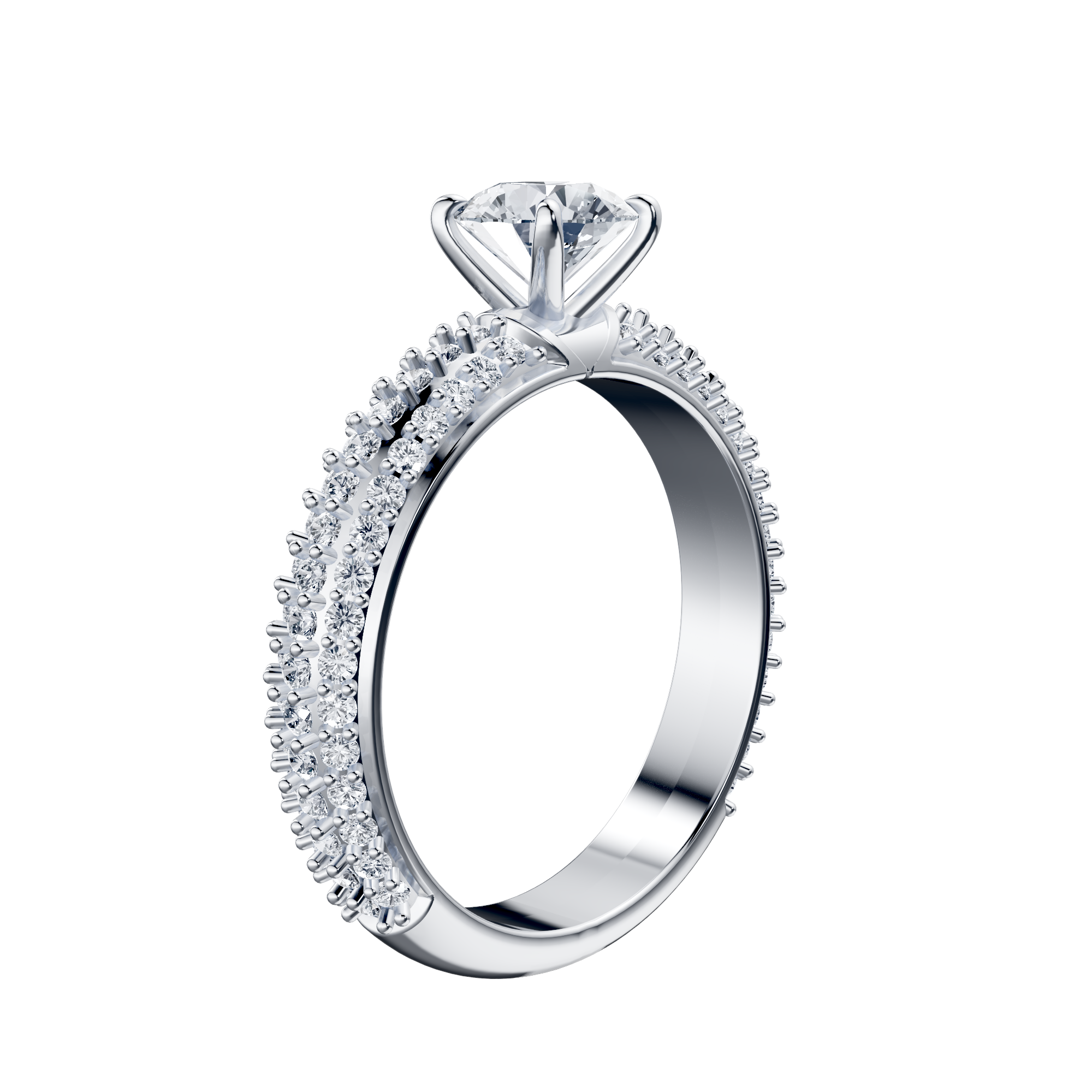 Image for Diamond Ring ROUND / 4-PRONG / Solitaire / 14K Yellow Gold