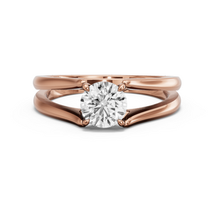 Image for Round Four Prong Ring with Split Ring Solitaire band