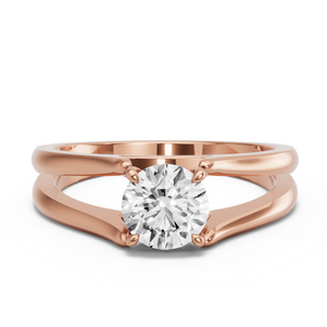 Image for Round Four Prong Ring with Split Ring Solitaire band