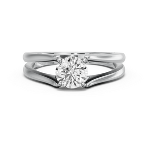 Image for Round Four Prong Ring with Split Ring Solitaire band