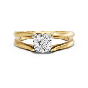 Image for Round Four Prong Ring with Split Ring Solitaire band
