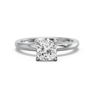 Image for Cushion Four Prong Ring with Solitaire band