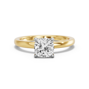 Image for Cushion Four Prong Ring with Solitaire band