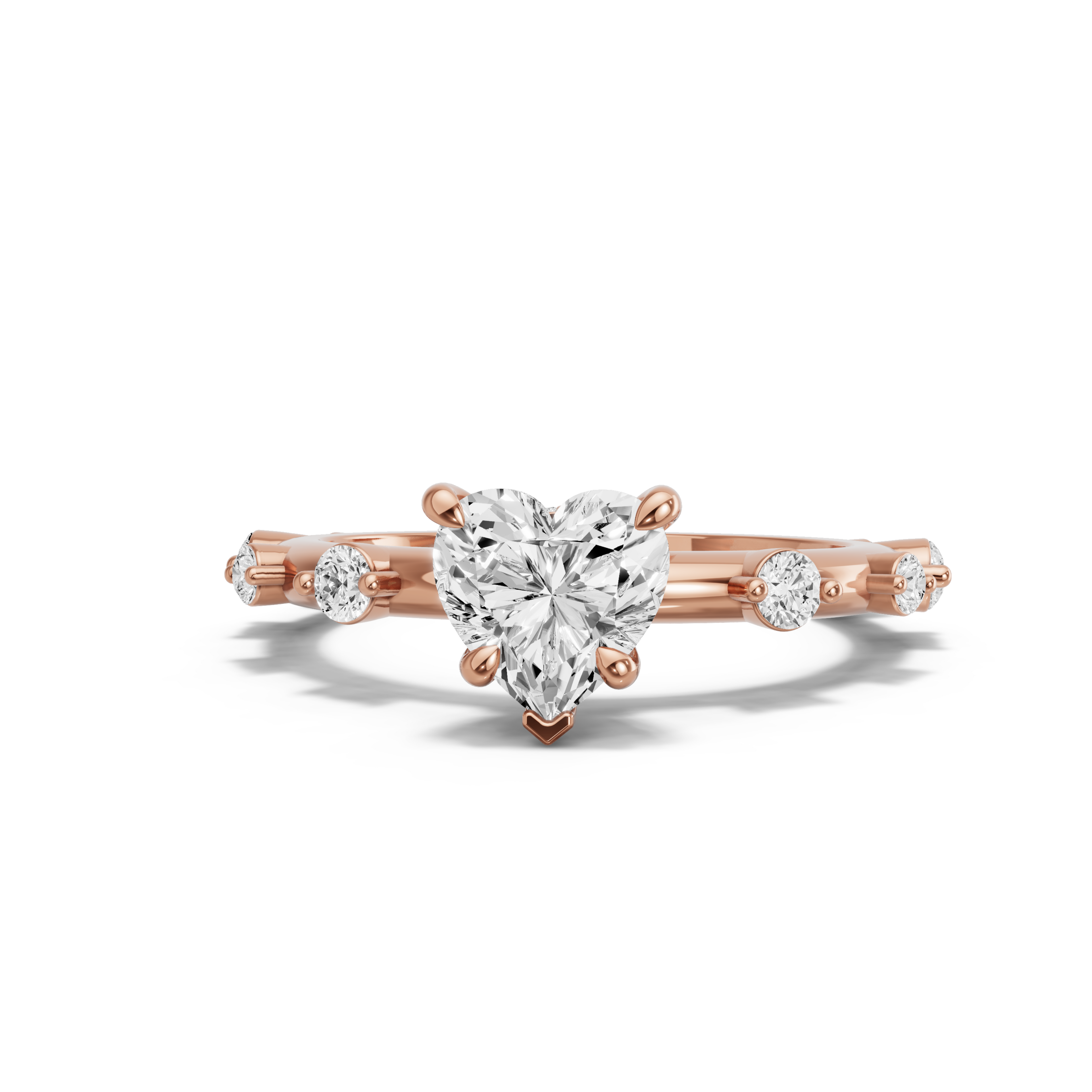 Image for heart-hidden-halo-ring-with-floating-station-band-in-10k-rose-gold
