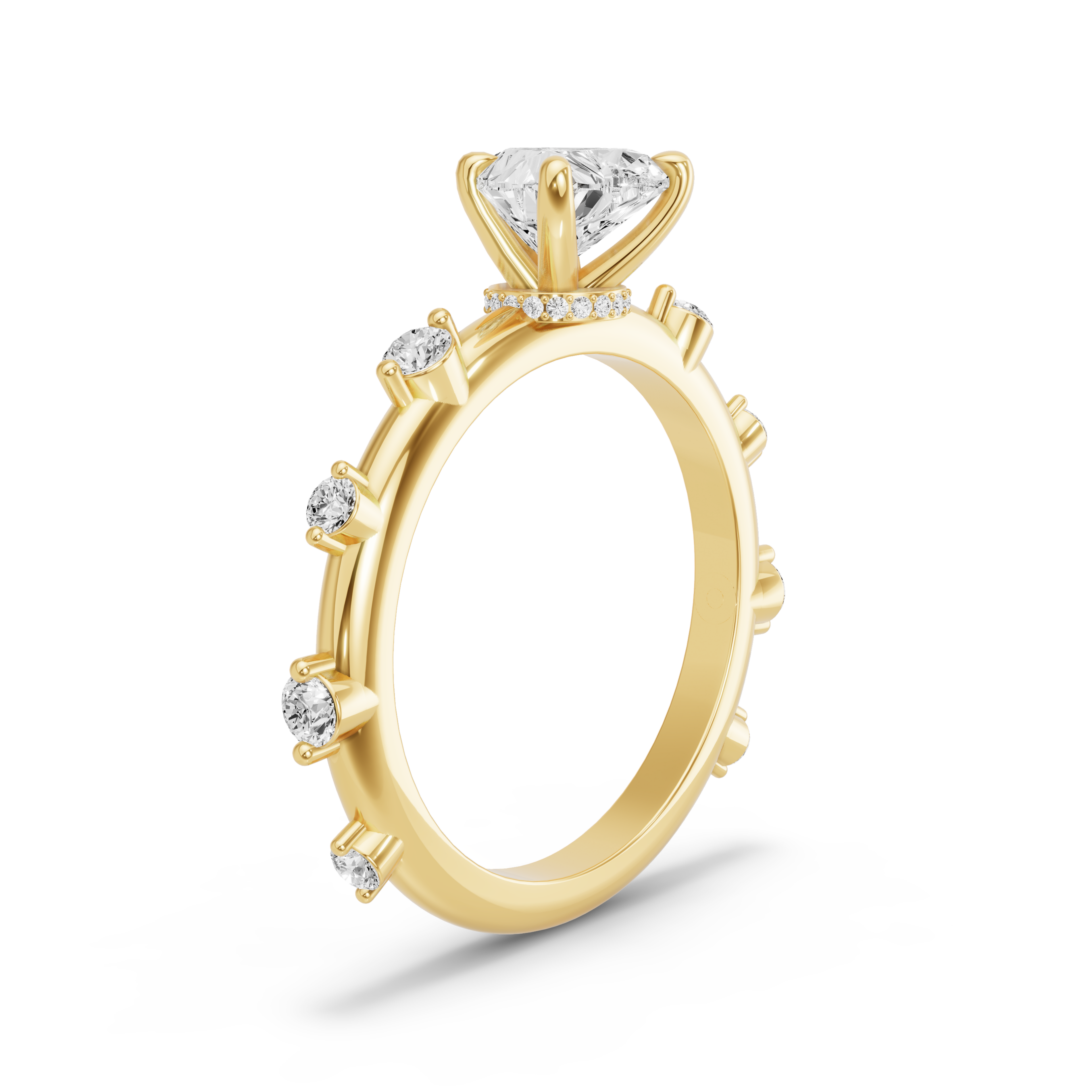 Image for heart-hidden-halo-ring-with-floating-station-band-in-10k-yellow-gold