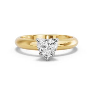 Image for Heart Hidden Halo Ring with Knife Edge Solitaire band