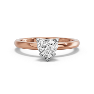 Image for Heart Hidden Halo Ring with Solitaire band