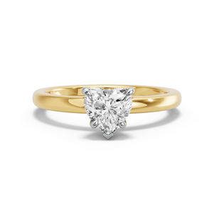 Image for Heart Hidden Halo Ring with Solitaire band