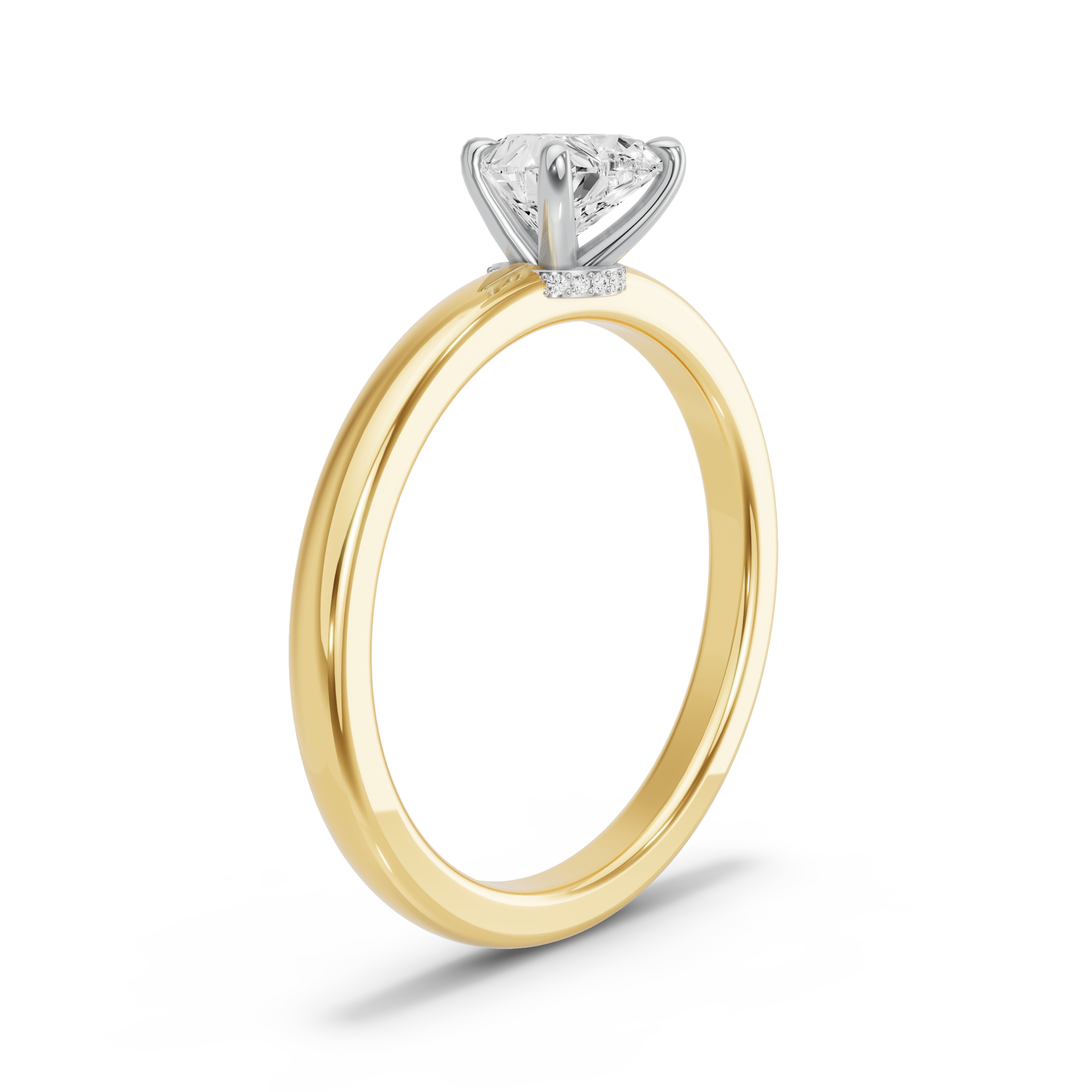 Image for heart-hidden-halo-ring-with-solitaire-band-in-14k-two-tone-yellow-gold