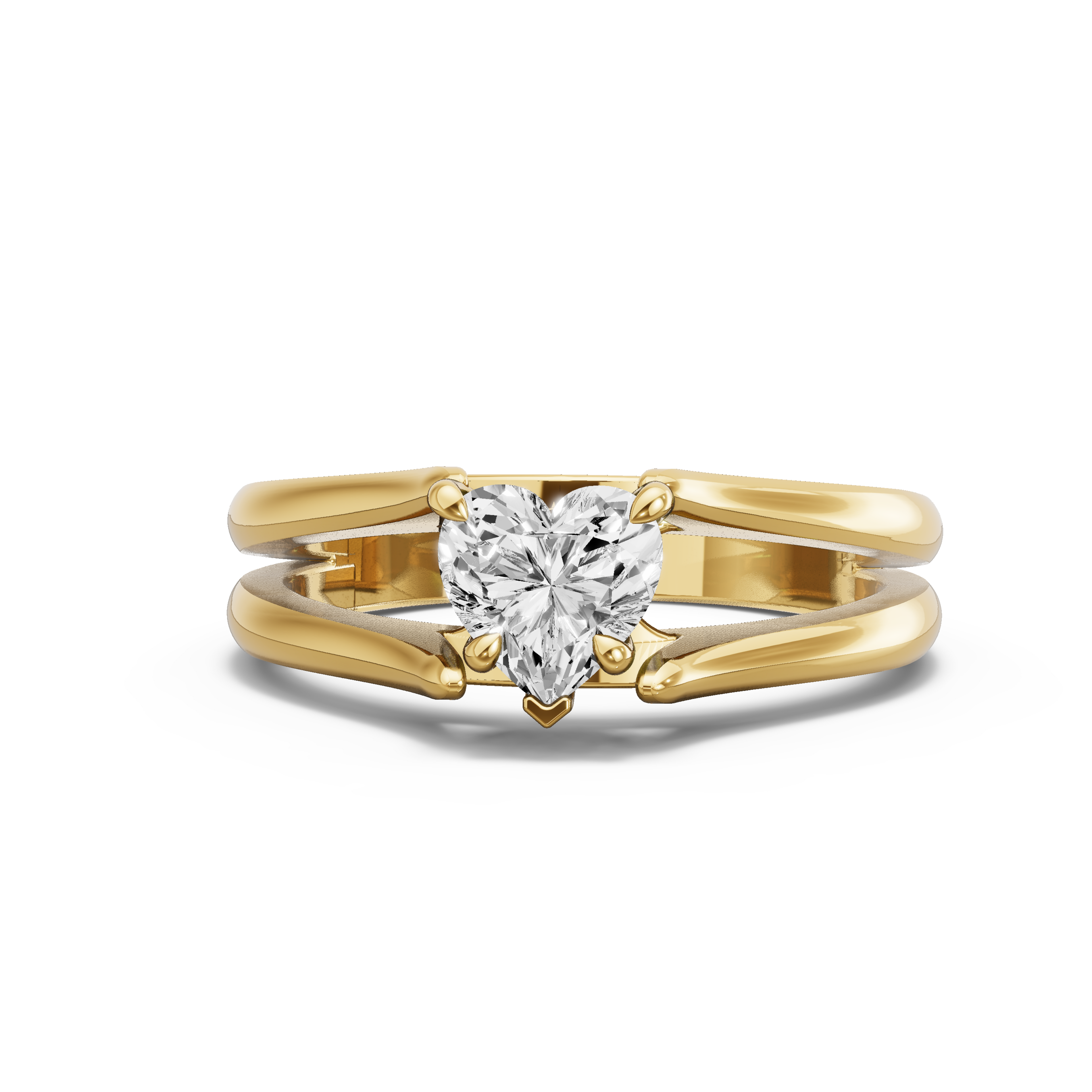 Image for heart-hidden-halo-ring-with-split-ring-solitaire-band-in-14k-yellow-gold