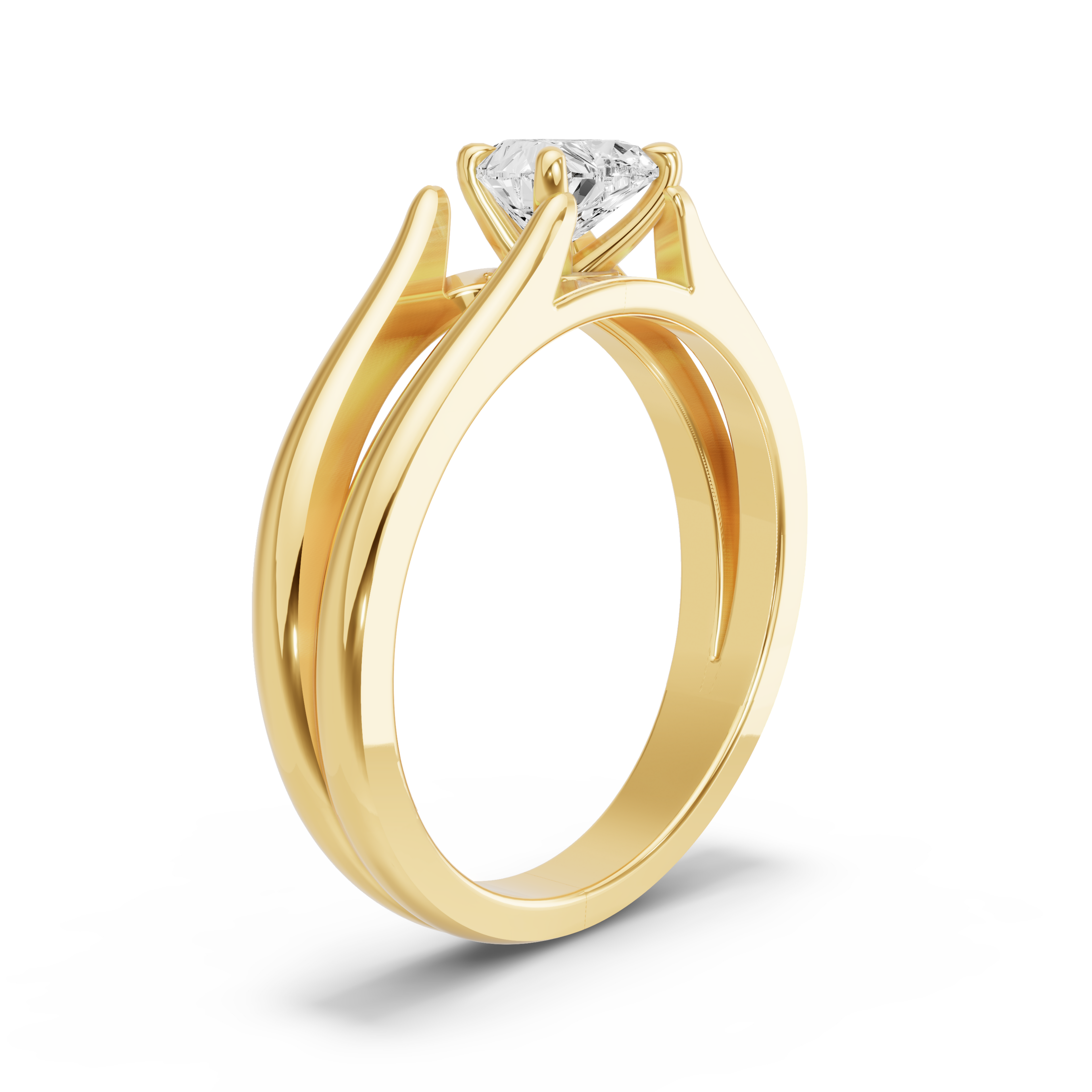 Image for heart-hidden-halo-ring-with-split-ring-solitaire-band-in-14k-yellow-gold
