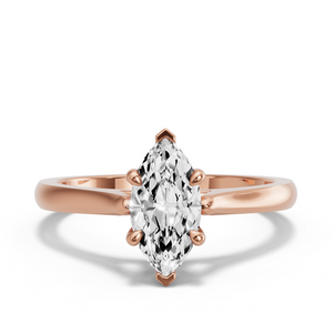 Image for Marquise Hidden Halo Ring with Knife Edge Cathedral band