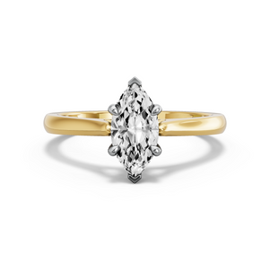 Image for Marquise Hidden Halo Ring with Knife Edge Cathedral band