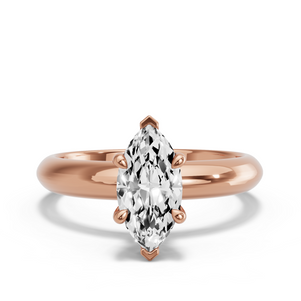 Image for Marquise Hidden Halo Ring with Knife Edge Solitaire band