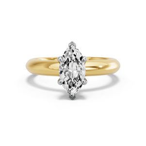 Image for Marquise Hidden Halo Ring with Knife Edge Solitaire band
