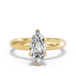 Image for Marquise Hidden Halo Ring with Knife Edge Solitaire band