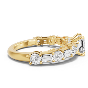 Image for Princess Hidden Halo Ring with Alternating Baguette band