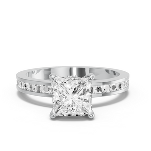 Image for Princess Hidden Halo Ring with Channel band