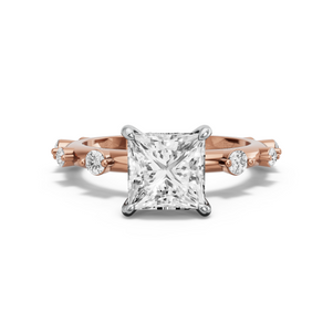 Image for Princess Hidden Halo Ring with Floating Station band