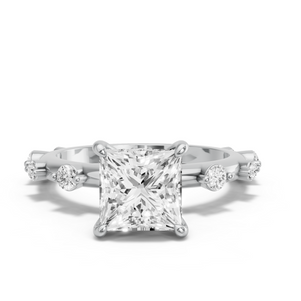 Image for Princess Hidden Halo Ring with Floating Station band