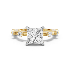 Image for Princess Hidden Halo Ring with Floating Station band