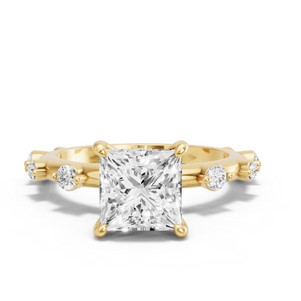 Image for Princess Hidden Halo Ring with Floating Station band