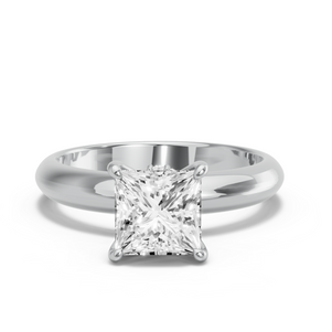 Image for Princess Hidden Halo Ring with Knife Edge Solitaire band