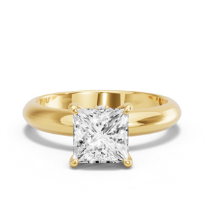 Image for Princess Hidden Halo Ring with Knife Edge Solitaire band