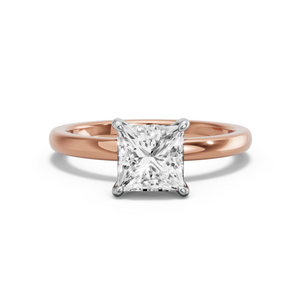 Image for Princess Hidden Halo Ring with Solitaire band