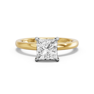 Image for Princess Hidden Halo Ring with Solitaire band