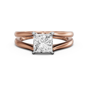 Image for Princess Hidden Halo Ring with Split Ring Solitaire band