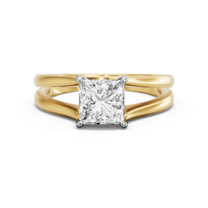Image for Princess Hidden Halo Ring with Split Ring Solitaire band