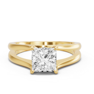 Image for Princess Hidden Halo Ring with Split Ring Solitaire band