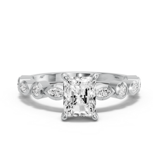 Image for Radiant Hidden Halo Ring with Alternating Marquise band