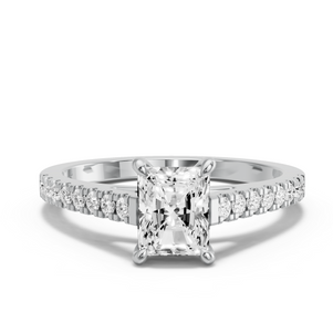 Image for Radiant Hidden Halo Ring with Cathedral Pave band