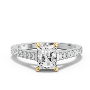 Image for Radiant Hidden Halo Ring with Cathedral Pave band