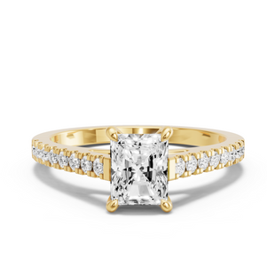 Image for Radiant Hidden Halo Ring with Cathedral Pave band