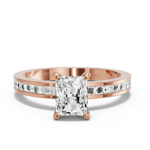 Image for Radiant Hidden Halo Ring with Channel band