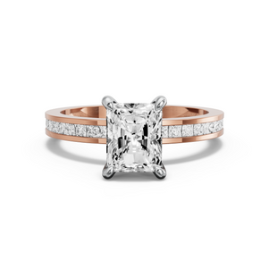 Image for Radiant Hidden Halo Ring with Channel band