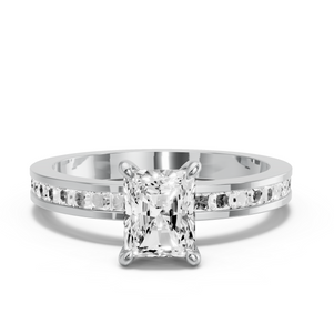 Image for Radiant Hidden Halo Ring with Channel band