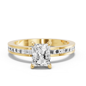 Image for Radiant Hidden Halo Ring with Channel band