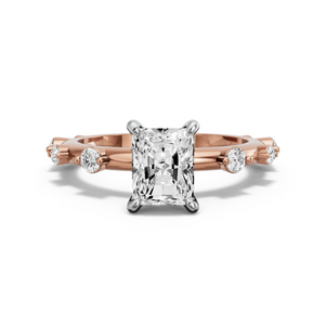Image for Radiant Hidden Halo Ring with Floating Station band