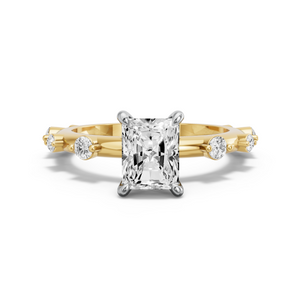 Image for Radiant Hidden Halo Ring with Floating Station band