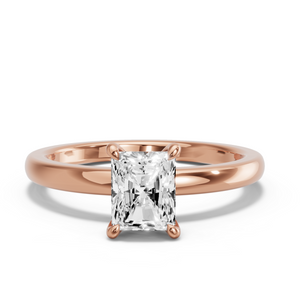 Image for Radiant Hidden Halo Ring with Solitaire band